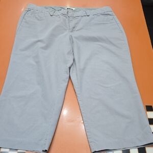 Women's Gray Dockers Capris, Size 14P